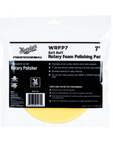 Meguiar's Soft Buff Rotary Foam Polishing Pad 7" 178mm (WRFP7)