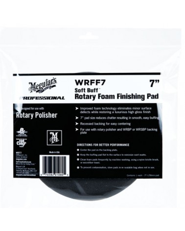 Meguiar's Soft Buff Rotary Foam Finishing Pad 7" 178mm (WRFF7)