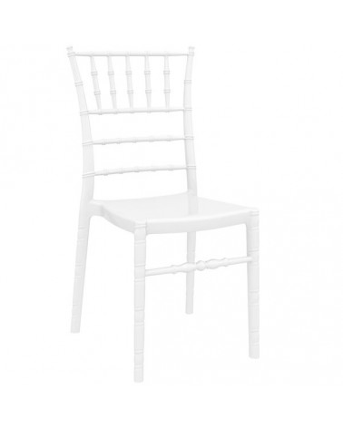 Chiavari Καρέκλα Από Πολυκαρμπονικό Glossy White 45x51x91cm Σετ 4 Τεμαχίων