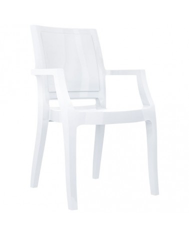 Arthur Πολυθρόνα Ακρυλική Glossy White 56x60x91cm Σετ 4 Τεμαχίων