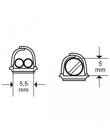 InoFix Cablefix 2200 canalina passacavi adesiva 1mx5.5mmx5mm 4pezzi marrone