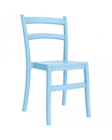 Tiffany Καρέκλα Πολυπροπυλενίου Light Blue 45x51x85cm Σετ 24 Τεμαχίων