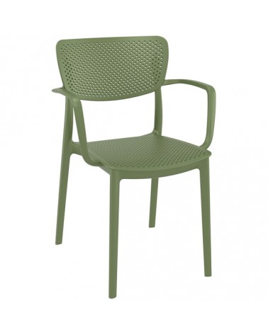 Loft Πολυθρόνα Πολυπροπυλενίου Olive Green 54x53x82cm