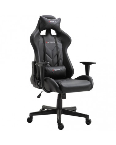 Racer Πολυθρόνα Γραφείου Gaming Μαύρο PU 66x69x125-135cm