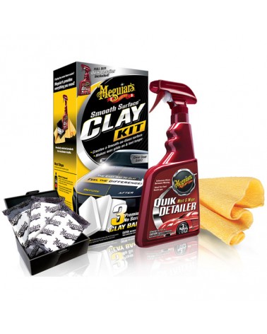 Meguiar's Smooth Surface Quik Clay Kit Σετ 3 Τεμαχίων (G191700)