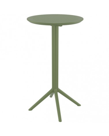 Sky Bar 60 Τραπέζι Πολυπροπυλενίου Πτυσσόμενο Olive Green O60x108cm