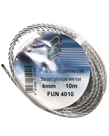 Γαλβανιζέ Συρματόσχοινο Inox O4mm x 10m (FUN4010)