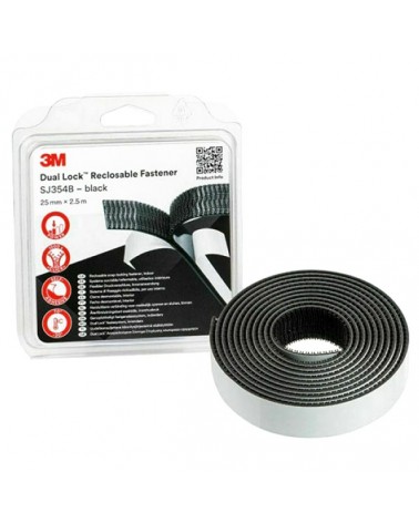 3M Μαύρη Ταινία Στερέωσης Dual Lock Reclosable Fastener 25mmx2.5m