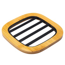 Βάση Μαγειρικού Σκεύους Bamboo Essentials Μεταλλική 17x17x1cm