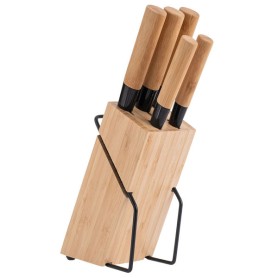 Μαχαίρια Bamboo Essentials Ανοξείδωτα Με Βάση Σετ 5 Τεμαχίων