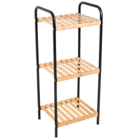 Ραφιέρα Επιδαπέδια Bamboo Essentials Με Μεταλλική Βάση 30x26x75cm 3 Επιπέδων