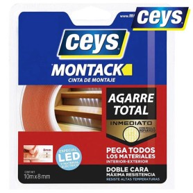 Ceys Montack Ταινία Στερέωσης Διπλής Όψης Διάφανη Για Led Ταινία 8mm x 10m