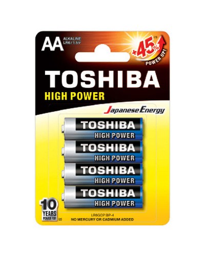 Toshiba High Power Αλκαλικές Μπαταρίες AA 1.5V 4 Τεμάχια