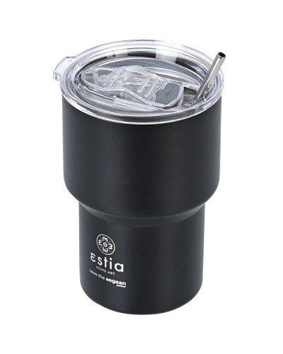 Θερμός Mug Lite Save The Aegean 400ml Midnight Black