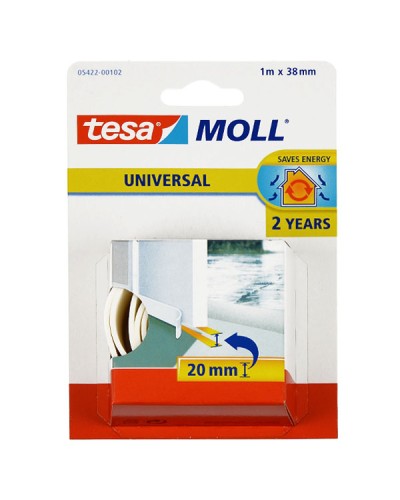 Tesa Αφρώδες Μονωτικό Υλικό Λευκό Universal Tesamoll® 1m x 38mm