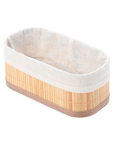 Καλάθι Οργάνωσης Bamboo Essentials 19.5x10cm Mε Επένδυση