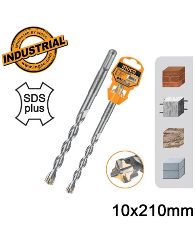 Τρυπάνι Τετράκοπο SDS Plus S4L 10x210mm DBH1211003C Ingco