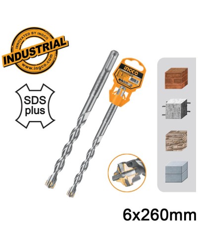 Τρυπάνι Τετράκοπο SDS Plus S4L 6x260mm DBH1210604C Ingco