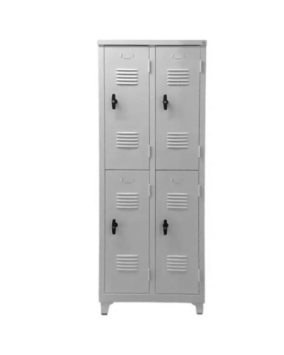 Φοριαμός Locker Γαλβανιζέ 4 Θέσεων Γκρι 200x68x40cm