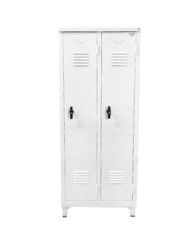 Φοριαμός Locker Γαλβανιζέ 2 Θέσεων Λευκό 170x68x40cm