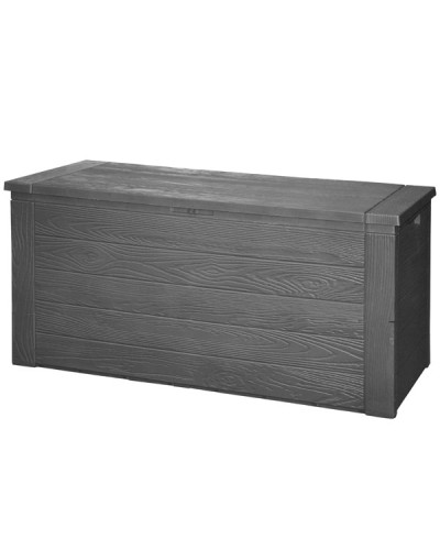 Πλαστικό Μπαούλο Κήπου Woody Dark Grey 300lt 120x45x57cm