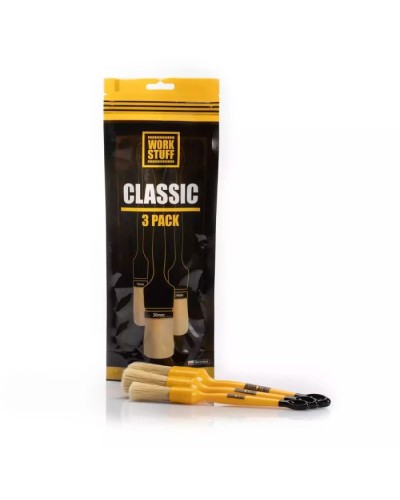 Work Stuff Classic Detailing Brush Πινέλα Καθαρισμού Αυτοκινήτου Σετ 3 Τεμαχίων