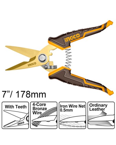 Ψαλίδι Πολλαπλών Χρήσεων 180mm HES0187 Ingco